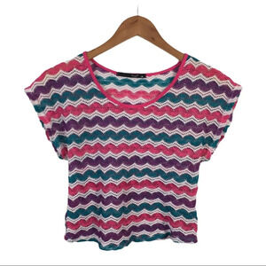 WS771 Love J USA Trendy Boho Crop Top M